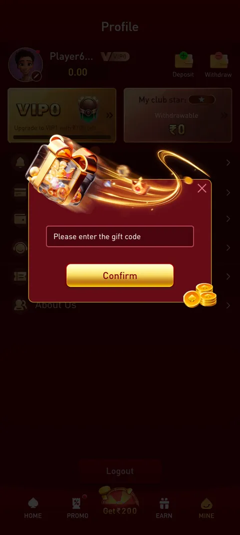 FN7 promo code section screenshot