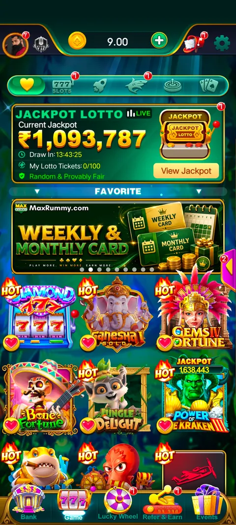MAXRUMMY app home page screenshot