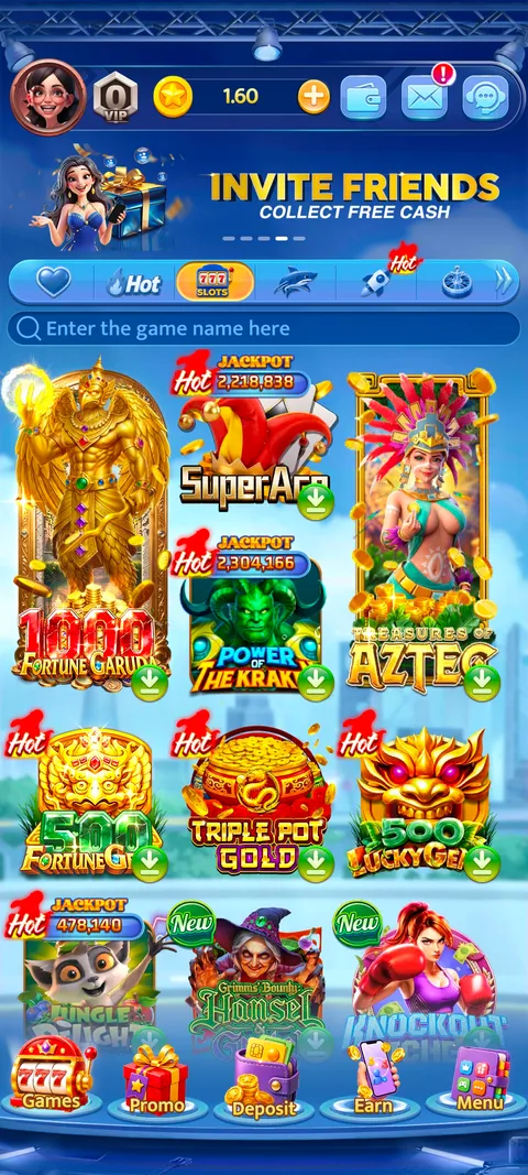 Goodslots app home screen screenshot