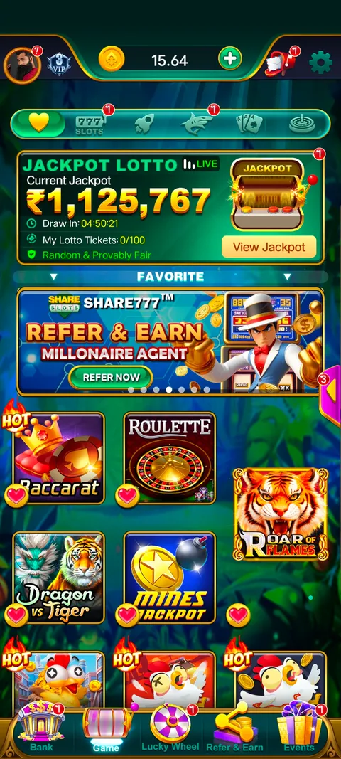 Shere slot app home page screenshot