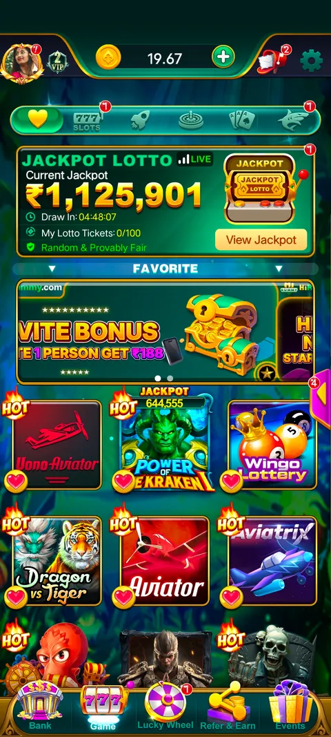 Hi rummy app home page screenshot