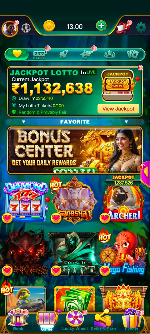 Jaiho spin app home page screenshot