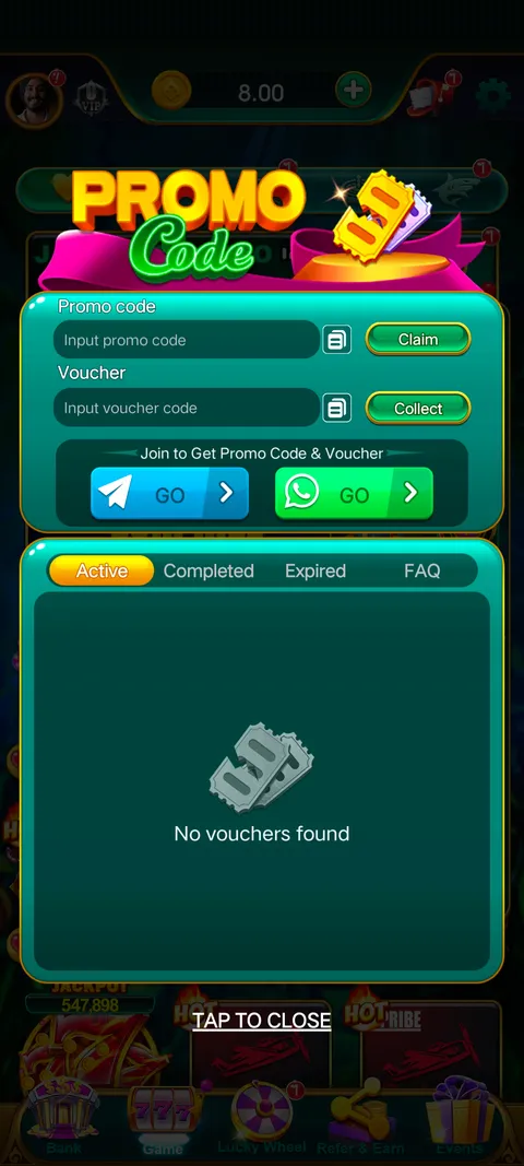 Spin101 promo code section screenshot