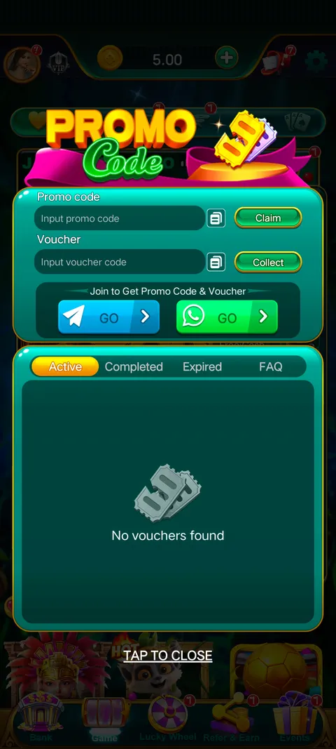Jaiho 777 promo code section screenshot