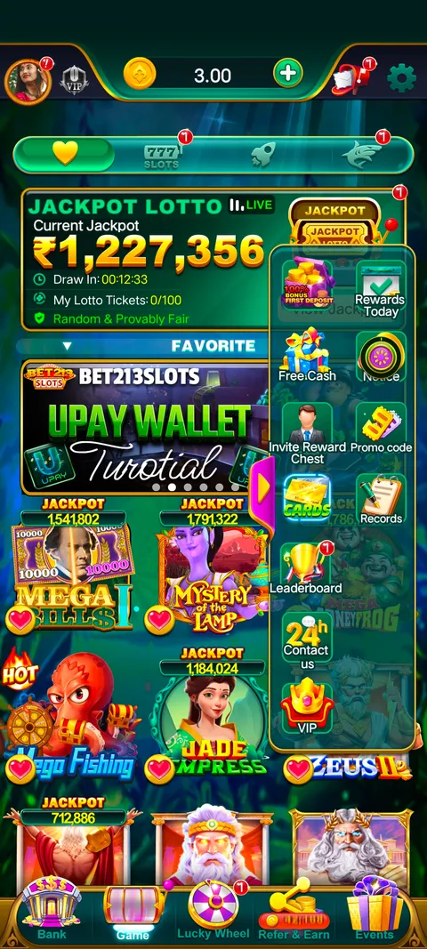 Bet213 app home page screenshot